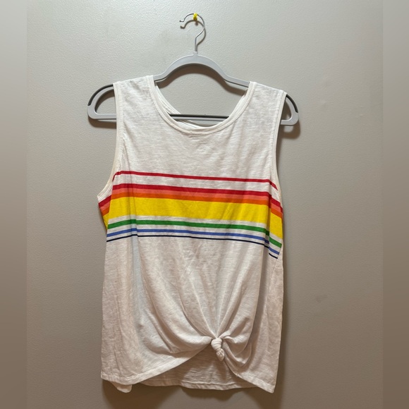 SO Tops - Rainbow Stripe Tank Top